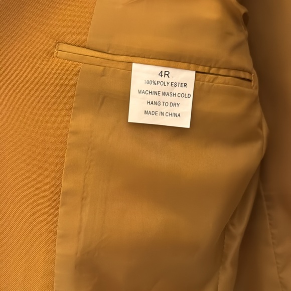Gold Dark Yellow Blazer Jacket Women’s Size 4 Regular NWT - Picture 6 of 10